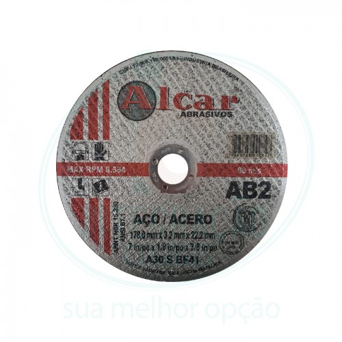 DISCO DE CORTE 178,0 X 3,2 X 22,2  AB-2 PV 159460